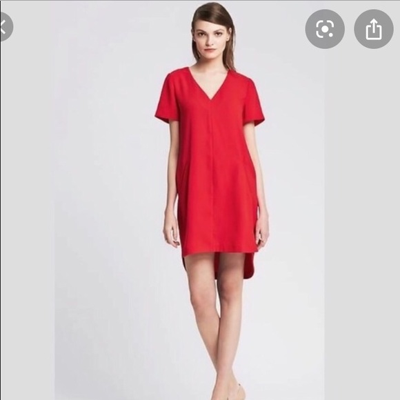 Banana Republic Dresses & Skirts - Banana Republic red v-neck midi dress size 10